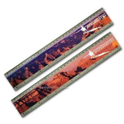 Acrylic Ruler W/ Grand Canyon Lenticular Flip Effect (Custom)