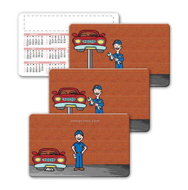 Calendar Card Wallet Size Lenticular Mechanic Animation Effect (Blank)