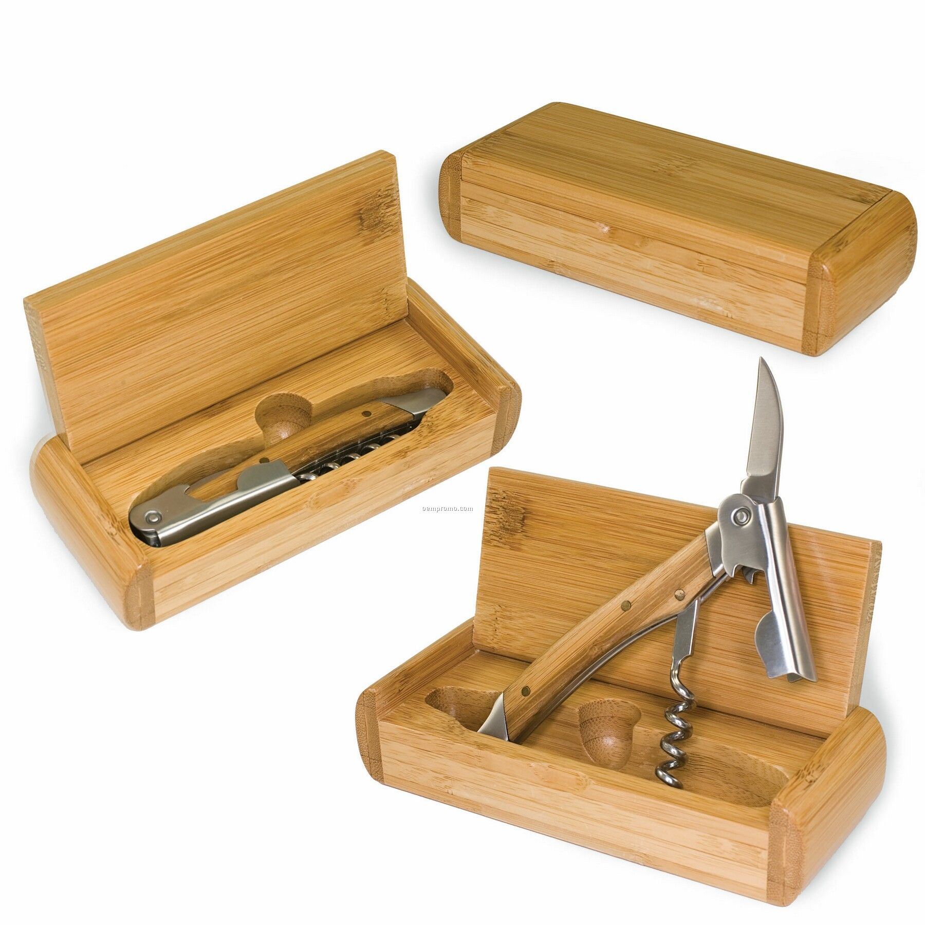 Elan Corkscrew W/ Bamboo Handle In Wood Box