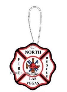 Fire Rescue Badge Zipper Pull