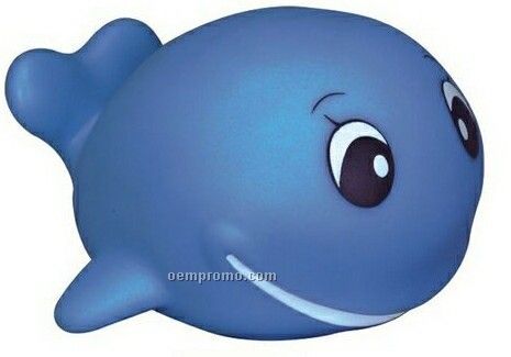 Rubber Smiley Whale Toy