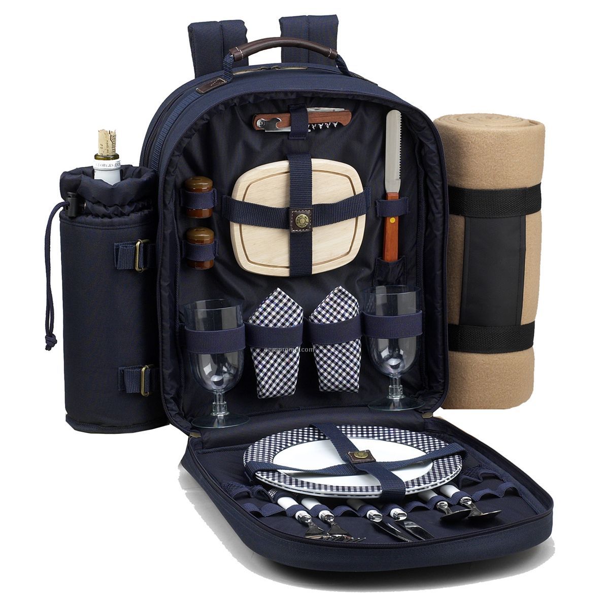 Picnic Backpack For Two With Blanket
