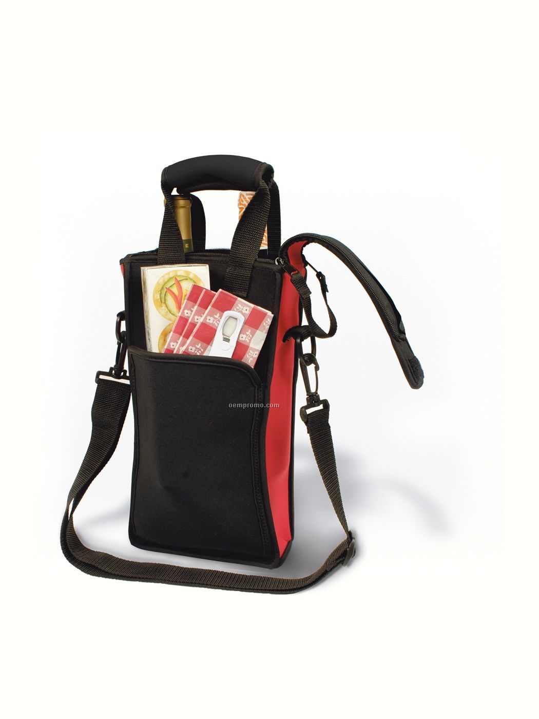 Zip-n-go Picnic Neoprene 2 Bottle Wine Bag With Traveler's Corkscrew- Boxed