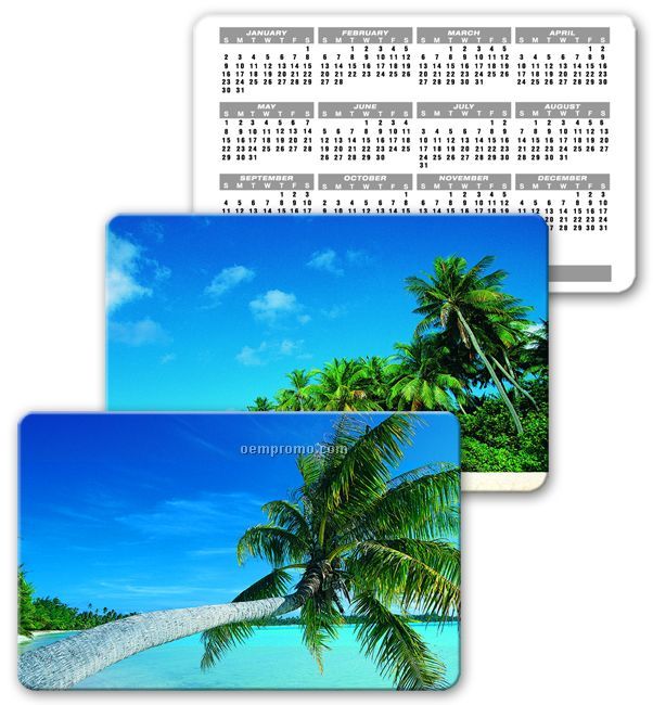 Calendar Card Wallet Size Lenticular Beach Flip Effect ( Blank)