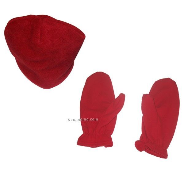 Eco Friendly Wicking Fleece Hat And Mitts Combo