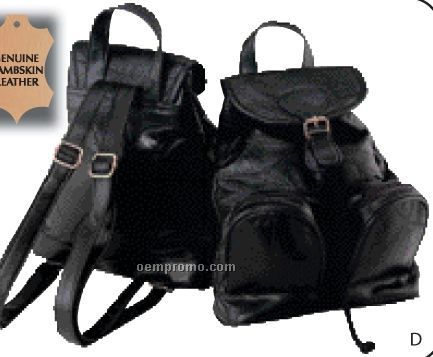 Maxam Italian Mosaic Design Genuine Lambskin Leather Backpack/ Purse