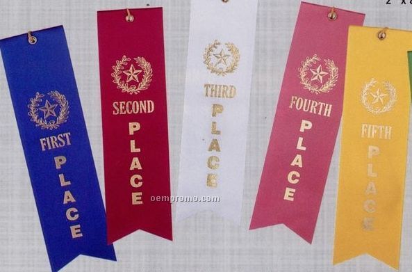 Stock Place Ribbon (Pinked Top) - 1st Place