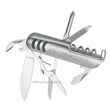 7 Functions Stainless Steel Pocket Knife(Laser Engraved)