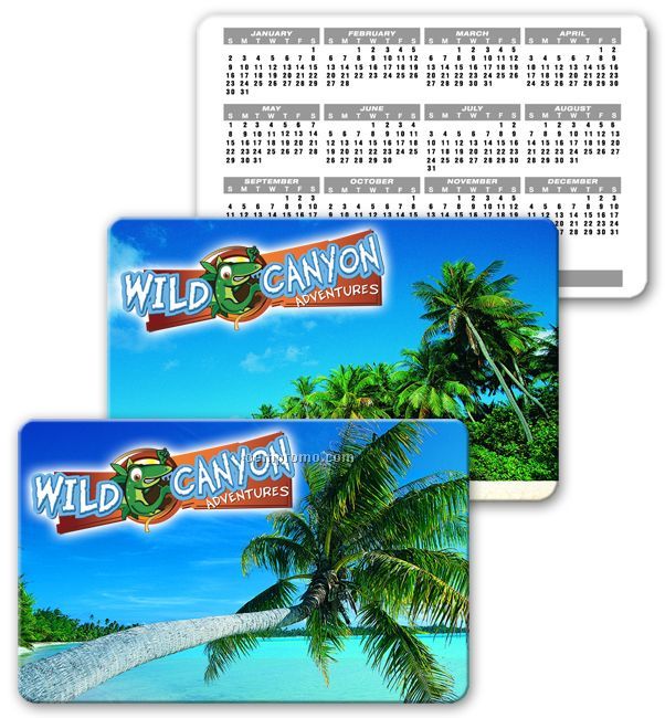 Calendar Card Wallet Size Lenticular Beach Flip Effect (Custom)
