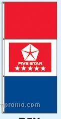 Double Face Dealer Interceptor Drape Flags - Five Star Red