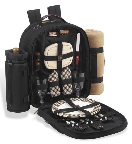 London Picnic Backpack For Two With Blanket