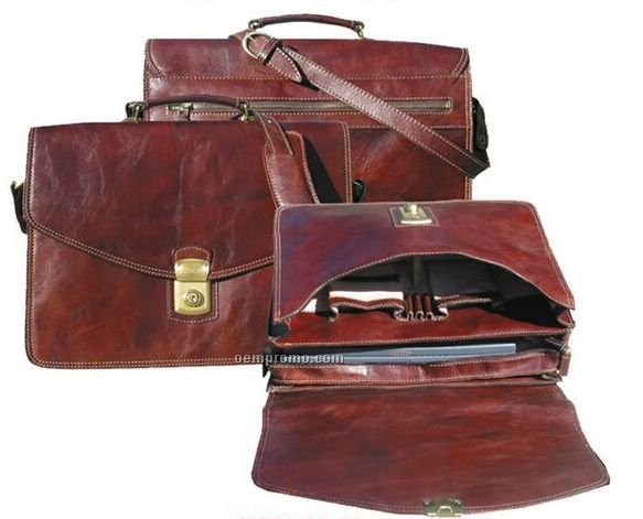 Mahogany Hampton Leather Computer Bag