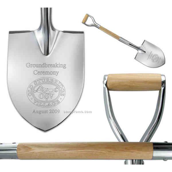 Show Chrome Plated D-handle Groundbreaking Ceremonial Shovel