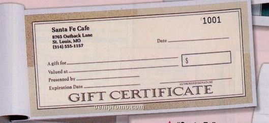 "Santa Fe" Individual Format Designer Gift Certificate