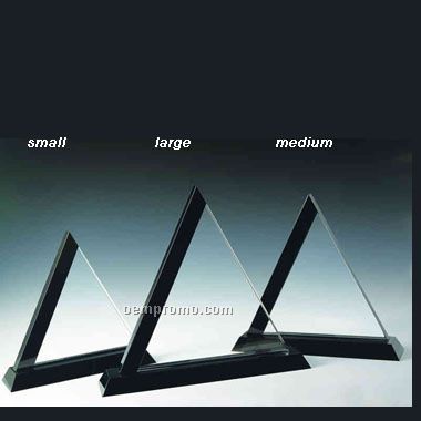 Black Triangle Crystal Award- Large