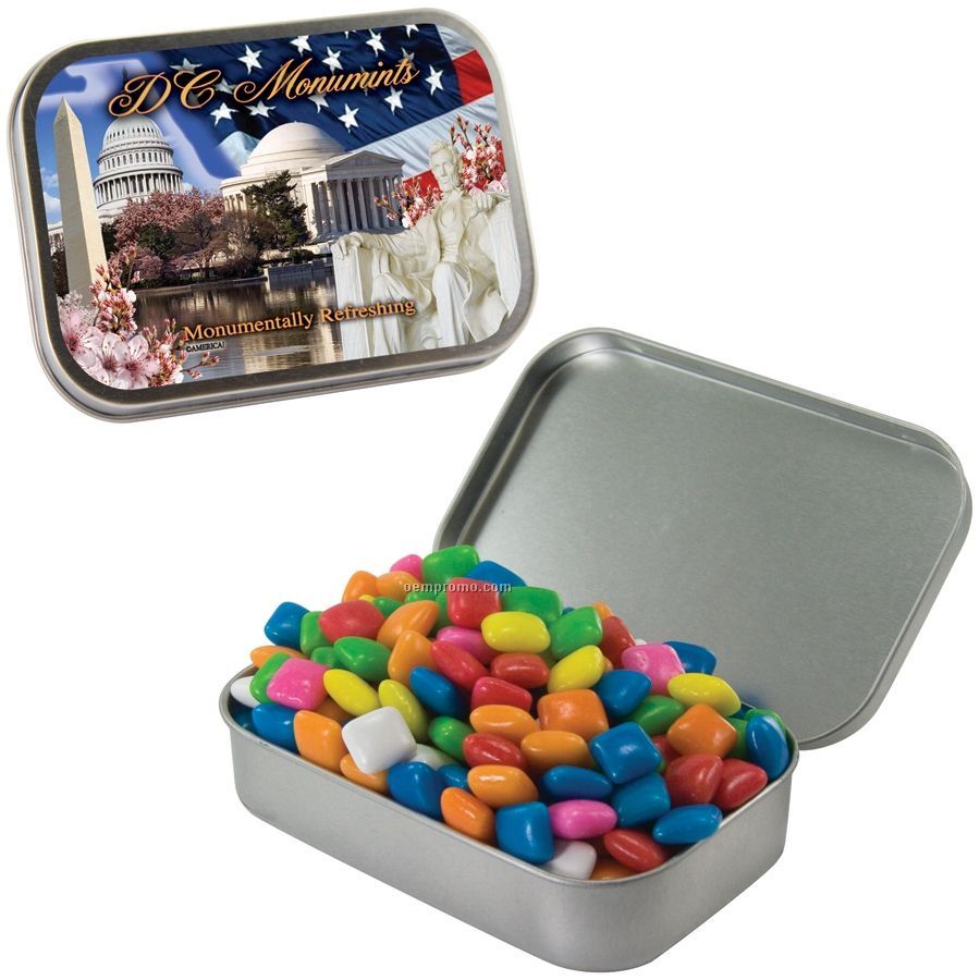 Large Silver Mint Tin With Gum