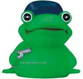 Rubber Police Frog Toy