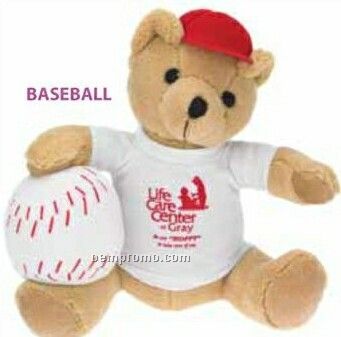 Stuffed Baseball Sport / Athletic Bear
