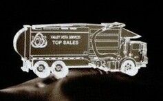 Acrylic Paperweight Up To 12 Square Inches / Garbage Truck 1