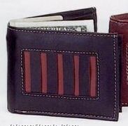 Cow Leather Wallet With Middle Flap & Outside Hand Work