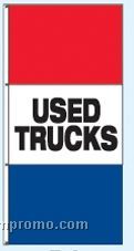 Double Face Stock Message Interceptor Drape Flags - Used Truck