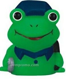 Mini Rubber Police Frog Toy