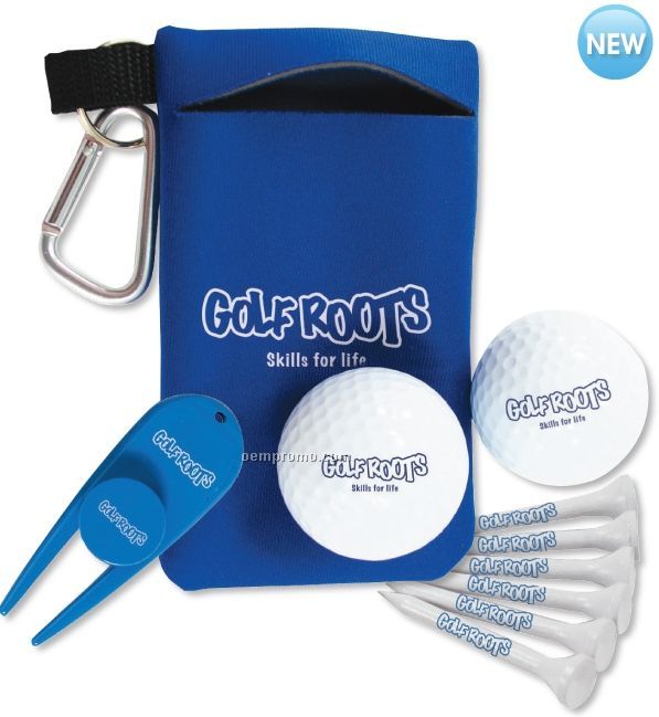 Multimedia Keeper Case Golf Kit W/ 2 Slazenger 402 Select Golf Balls