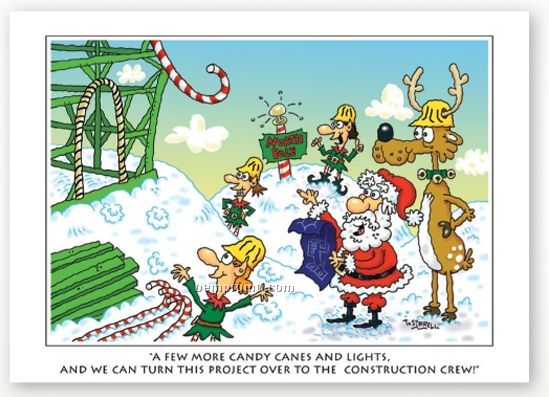 North Pole Crew Industry Specific Holiday Card W/ Lined Envelope