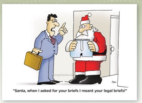 Legal Briefs Industry Specific Holiday Card W/ Lined Envelope