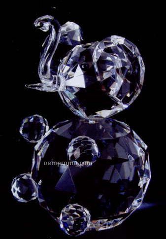 Optic Crystal Large Elephant Figurine