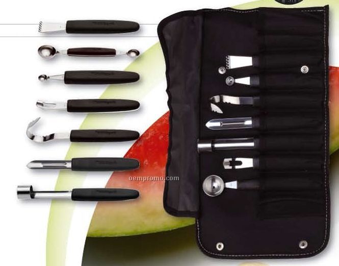 8 Piece Garnishing Set In Carrying Pouch