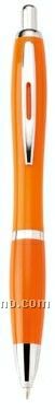 Isadora Color Play Push Action Ballpoint Plastic Pen W/ Chrome Trim