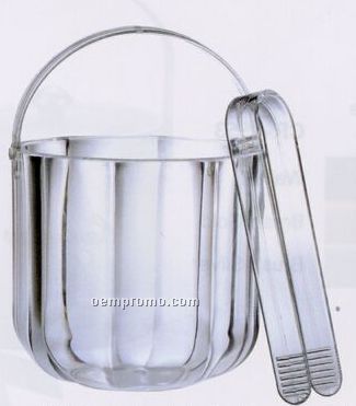 Octagon Acrylic Ice Bucket With Tong