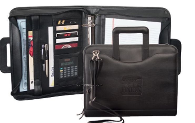 Ring Padfolio W/Removable Shoulder Strap