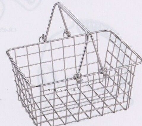 Chrome Plated Mini Wire Shopping Basket