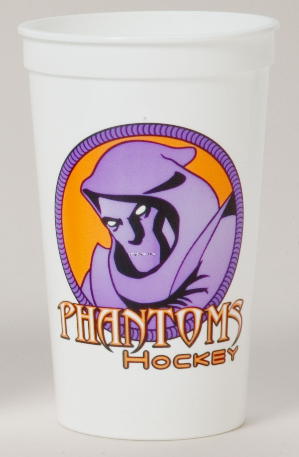 22 Oz. Smooth/Fluted White Stadium Cup (1 Color Offset Imprint)