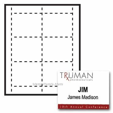 Classic Name Tag Paper Insert - 3 Color (4"X3")