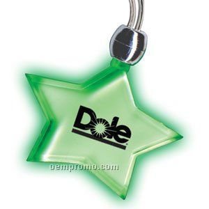 Blinking Star Light Up Necklace W/ Green LED