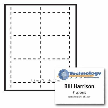 Classic Name Tag Paper Insert - 4 Color (4"X3")