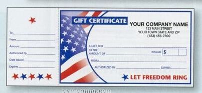 Let Freedom Ring Gift Certificate