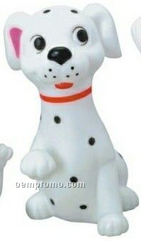 Little Rubber Dalmatian Dog W/ Raised Paw Toy