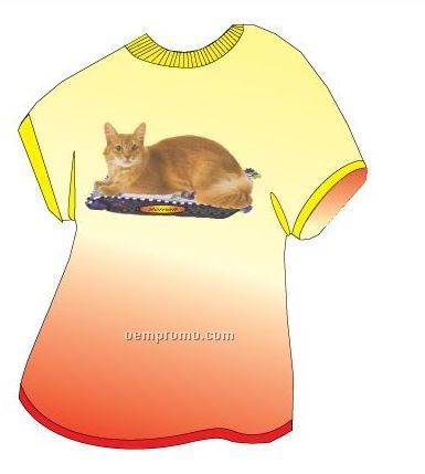 Somali Cat T Shirt Acrylic Coaster W/ Felt Back