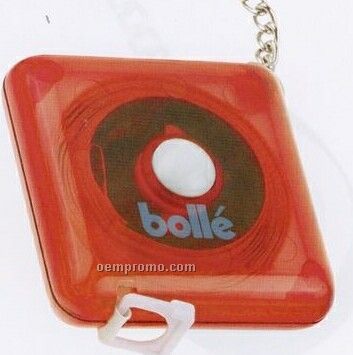 Square Translucent Retractable Tape Measure With Key Chain