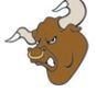 Stock Brown Cartoon Bull With Nose Ring Mascot Bull001