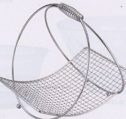 Wave Passion Rectangle Wire Basket With Round Handles