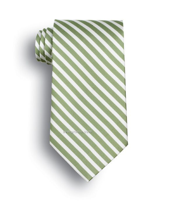 Wolfmark Saville Polyester Ties - Lime Green And White