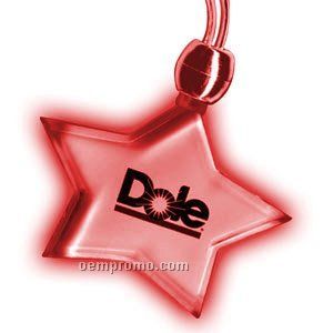 Blinking Star Light Up Necklace W/ Red LED