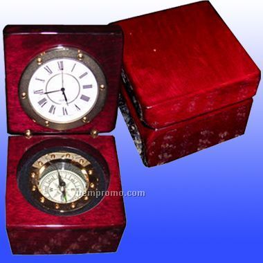 Captain's Box W/Clock And Compass (Screen)