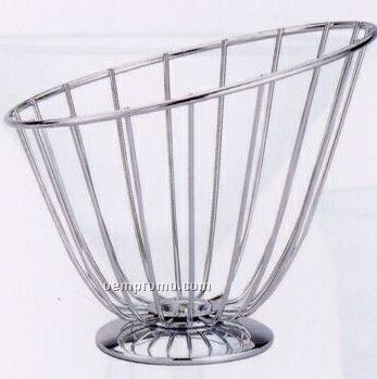 Large Vertical Wire Slope Basket / Chrome Plated