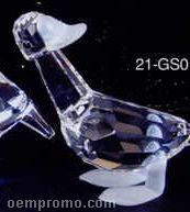 Optic Crystal Goose Figurine